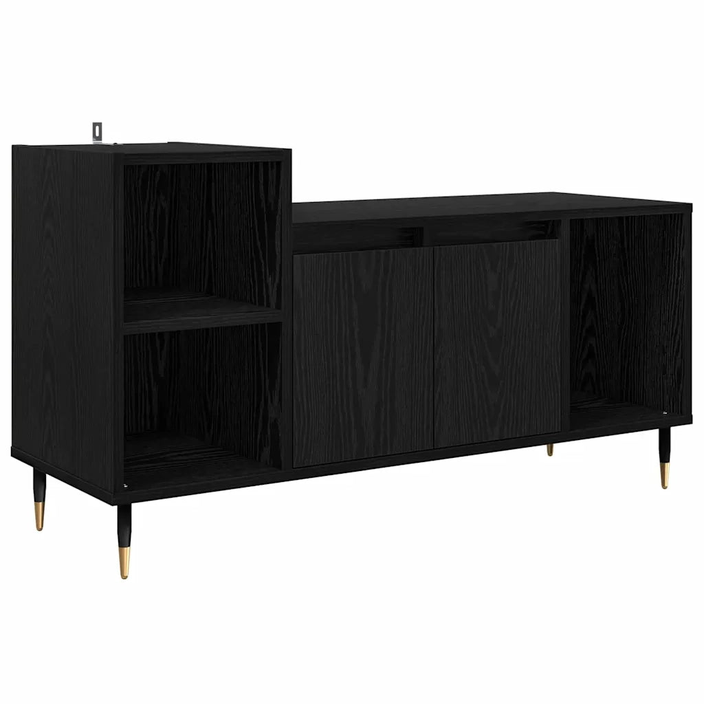 Mobile TV Rovere Nero 100 x 35 x 55 cm Legno multistrato 882719