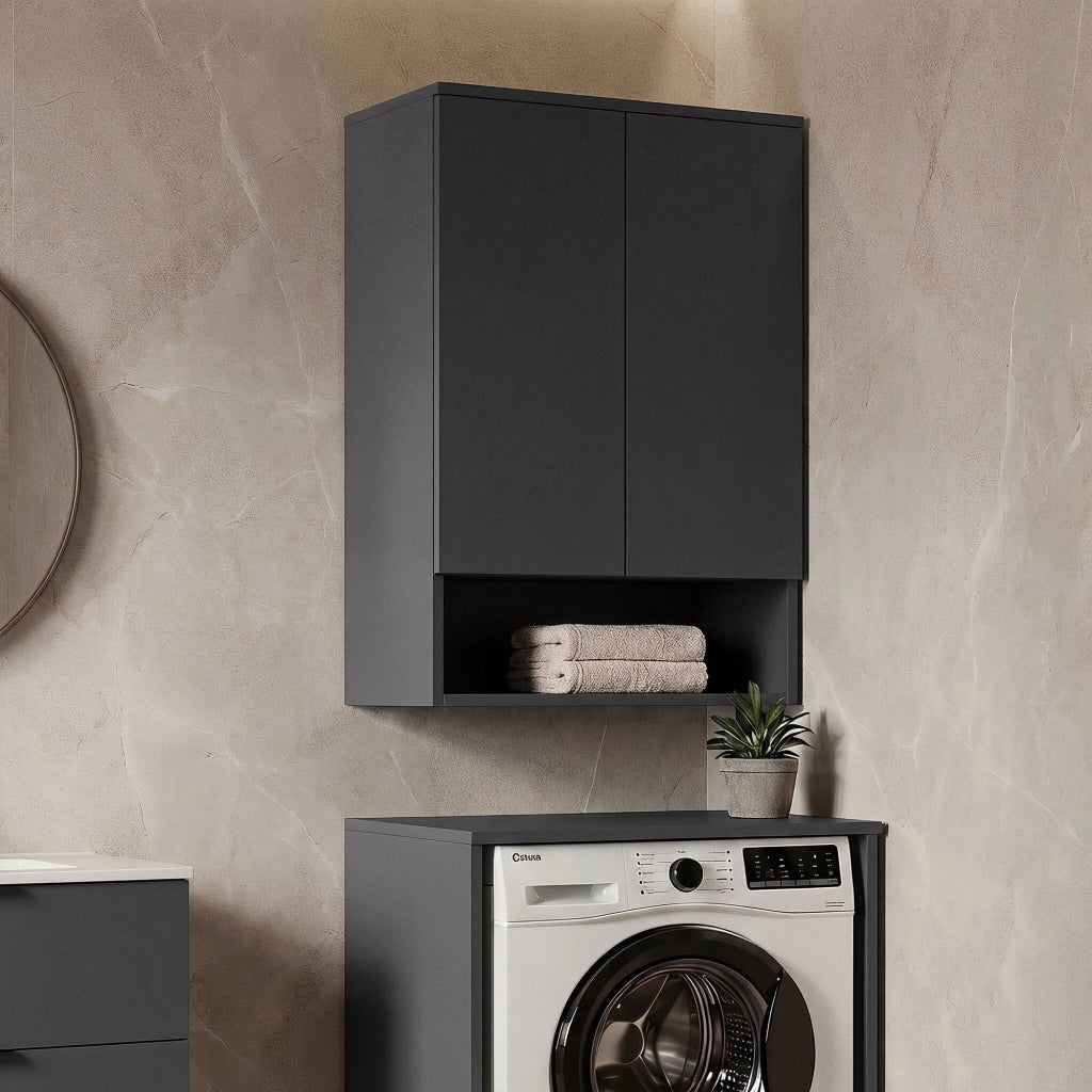Mobile da bagno "Bosco Lume 70" - 70 x 36 x 100 cm - Antracite opaco