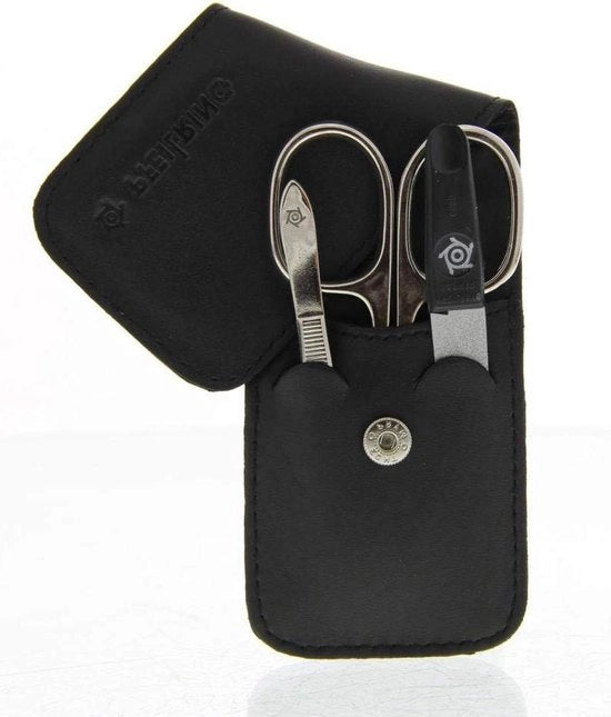 Etui per manicure 3-delicuoio - nero