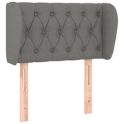 Testiera | Testata ad Orecchio Grigio Scuro 83x23x78/88 cm in Tessuto