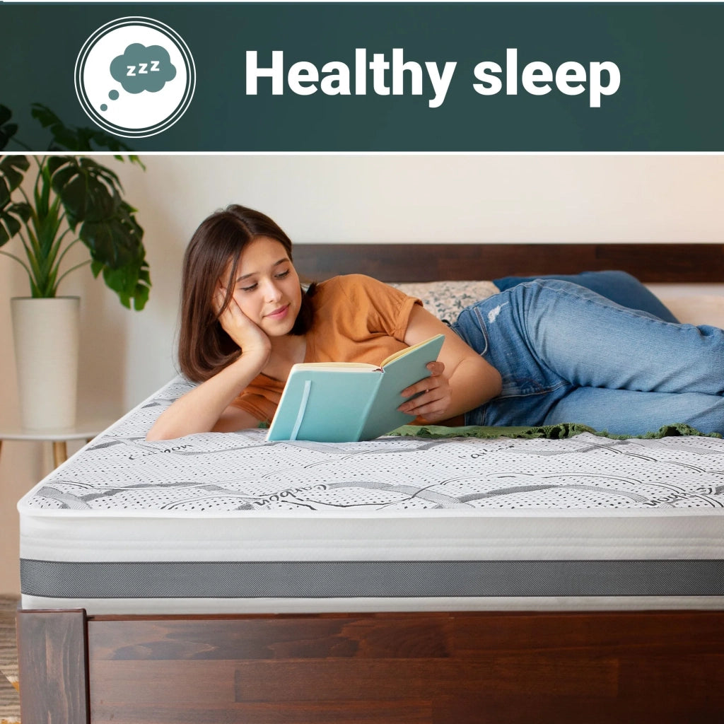Materasso Matrimoniale 190x210 cm a Media Rigidita' | Altezza 16 cm | Tessuto Anallergico e Traspirante | Proprieta' Ortopediche e Automodellanti | Prodotto in Italia