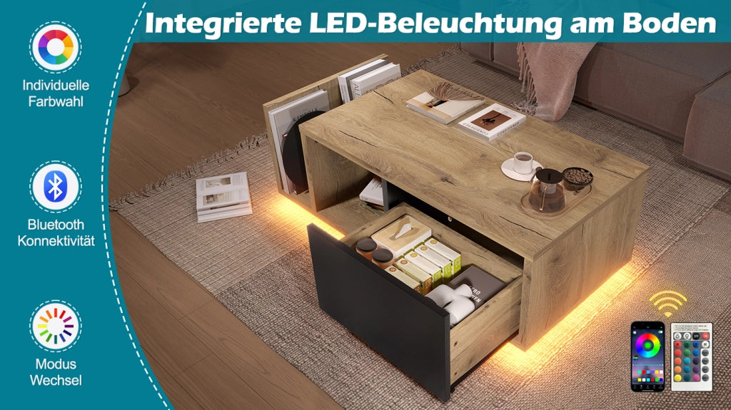 MADIA con illuminazione LED 99,5x53x38 cm Naturale