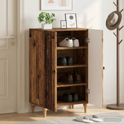 Mobile per scarpe ALKMAAR 59,5 x 39,5 x 90 cm Legno antico 896213