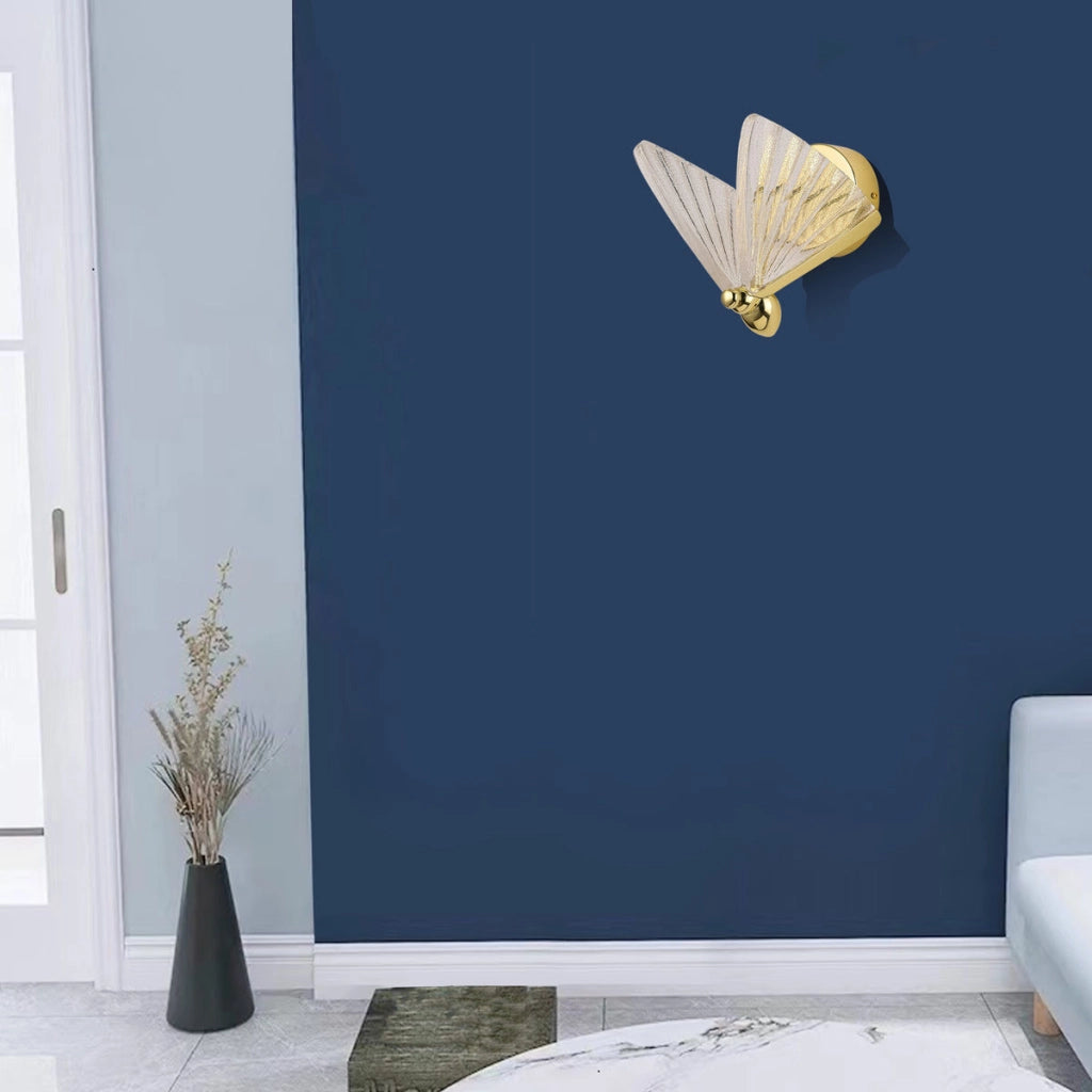 Applique Mariposa Light Prestige 2 LED ottone vetro