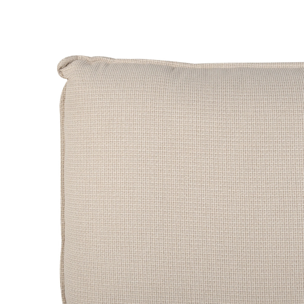 Letto matrimoniale tessuto beige con base a doghe e testiera imbottita 180x200 cm stile classico camera da letto