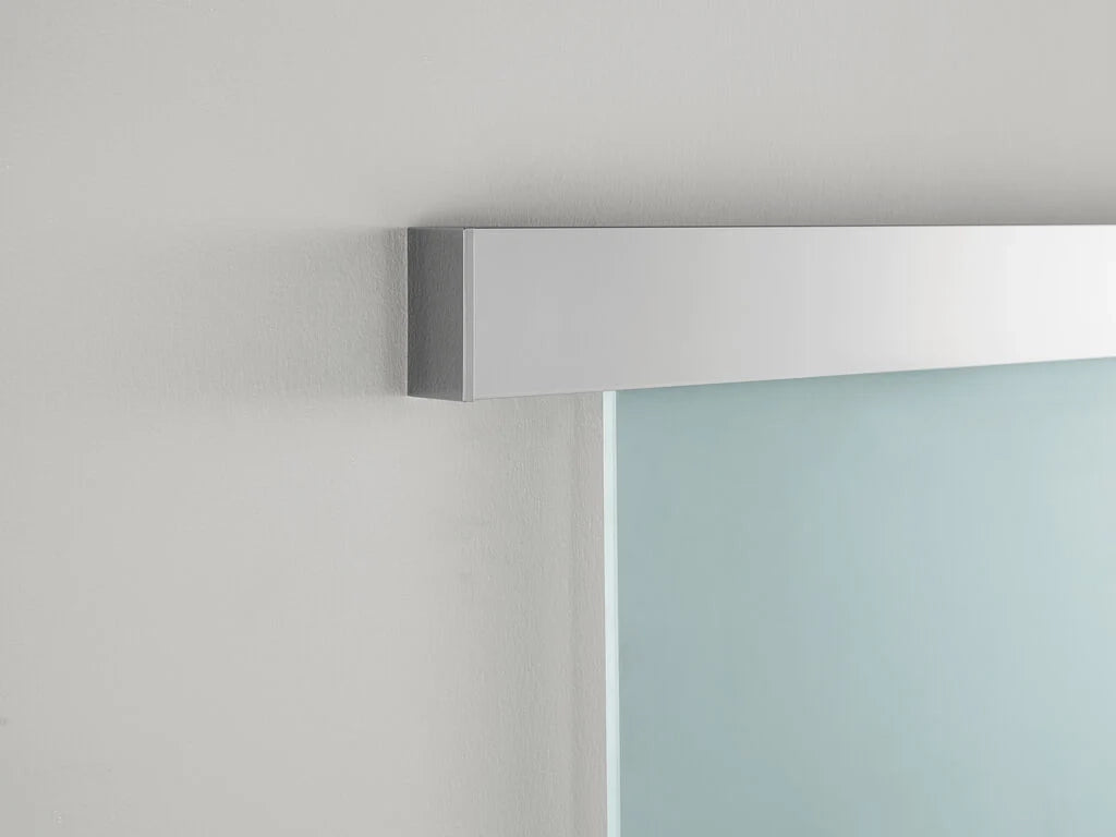 Porta scorrevole in vetro temperato 8 mm 85 cm - cromo