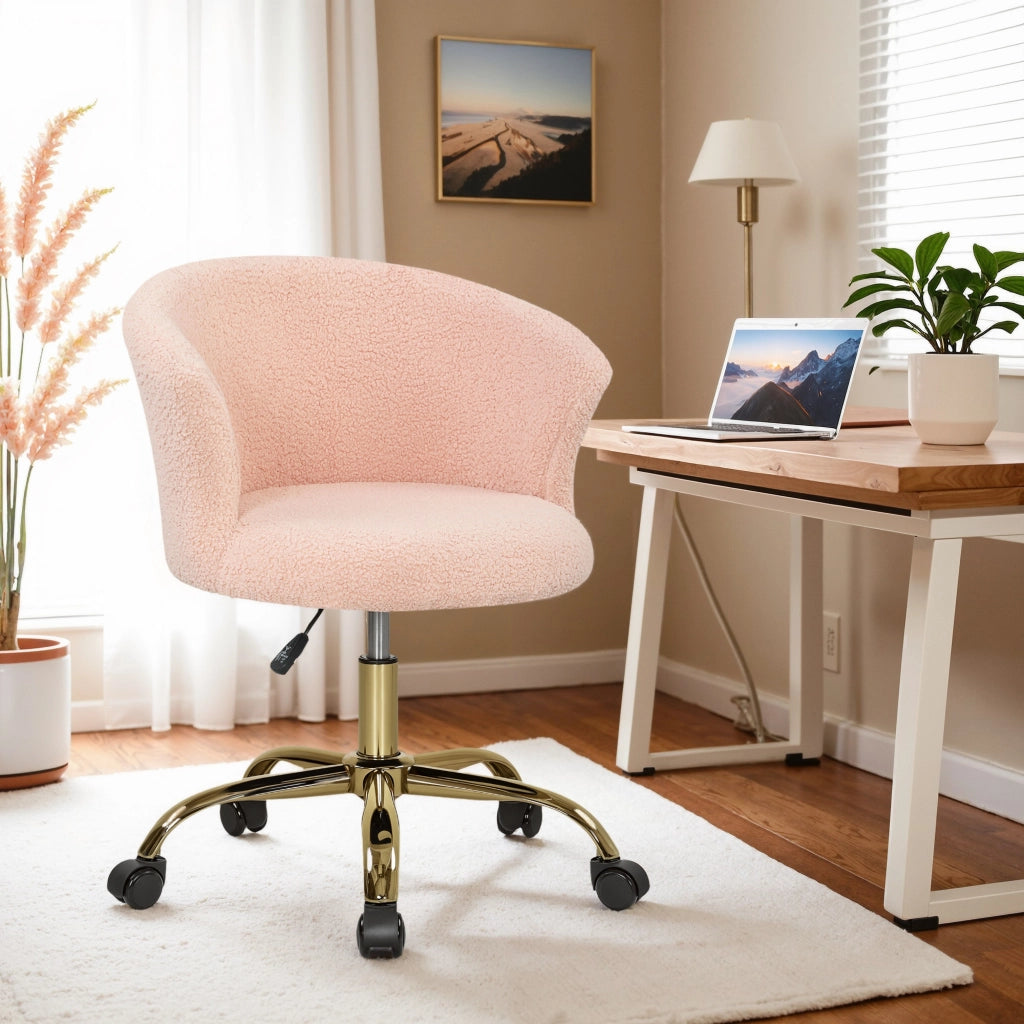 Sedia da ufficio ergonomica regolabile in altezza ¨C zephmum ¨C rosa