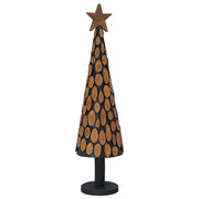 Albero di Natale | Decorazioni natalizie Marrone 120 cm Legno massello di teak