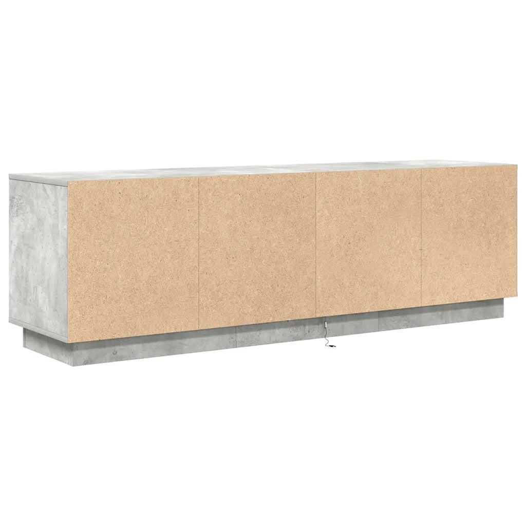 Mobile Porta TV con Luci LED Grigio Cemento 160,5x41x50 cm 3328429