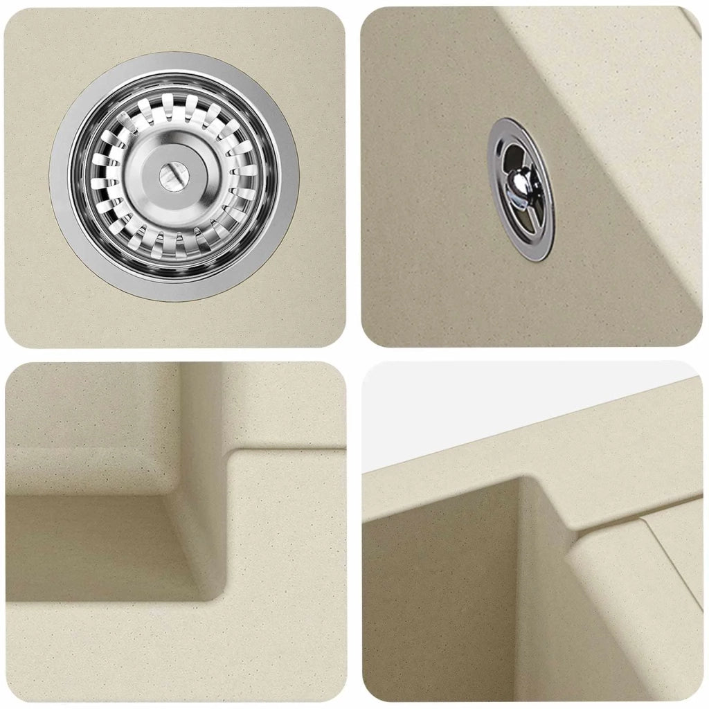 Lavello Beige 780 x 500 mm 80% Quarzo e 20% Resina 42028402