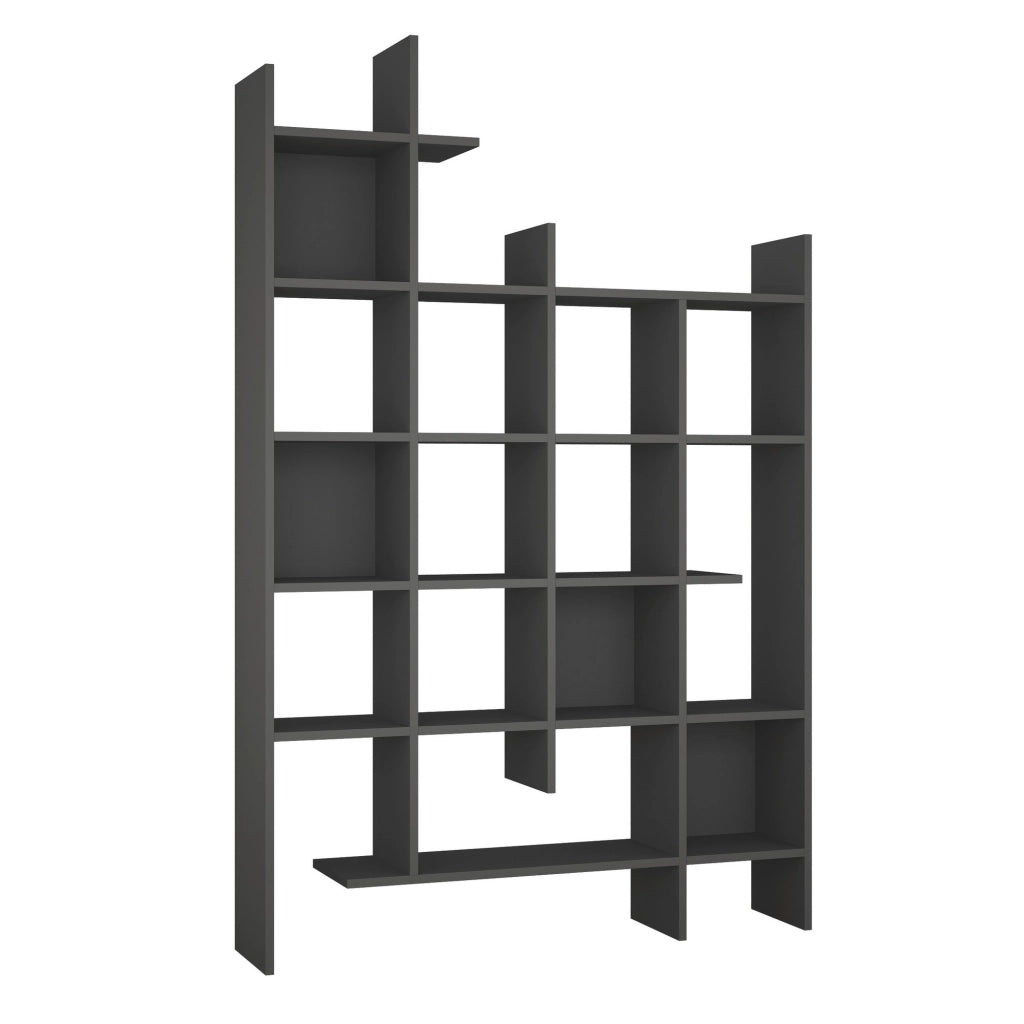Libreria in legno "Manco" - 122 x 25 x 188 cm - Antracite