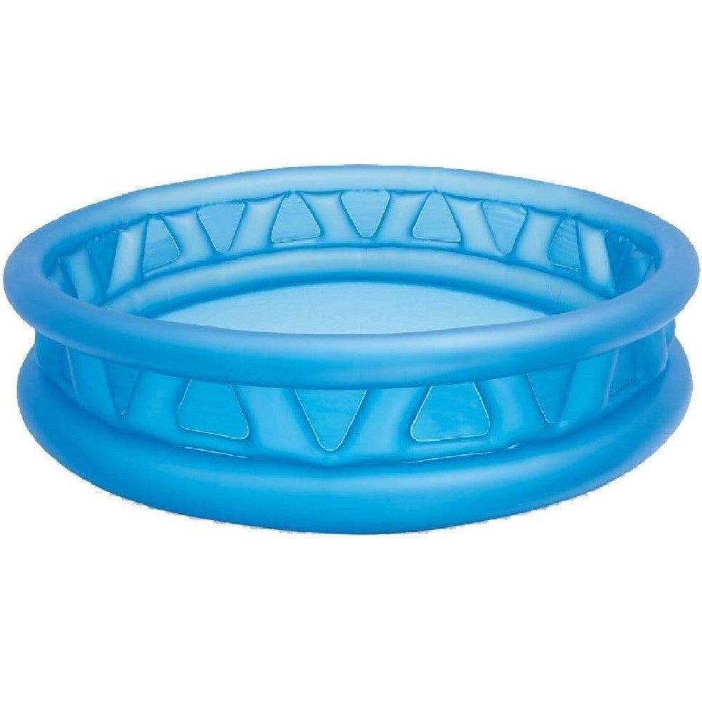 Trade Shop - Piscina Gonfiabile Triangoli Soft Blu 188 X 46 Cm 790 Lt Bambini Estate 58431 -