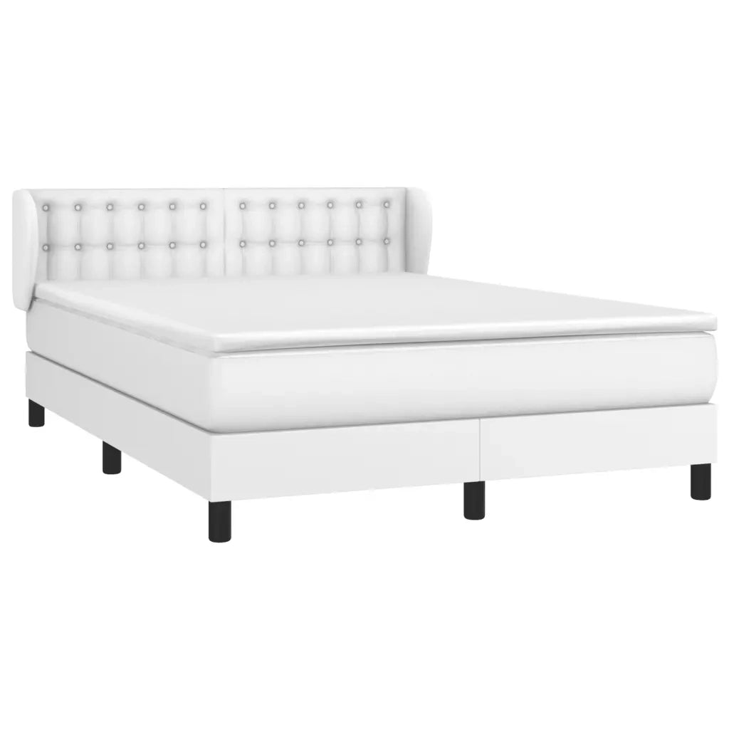 Giroletto a Molle con Materasso Bianco 140x200 cm in Similpelle 3127314