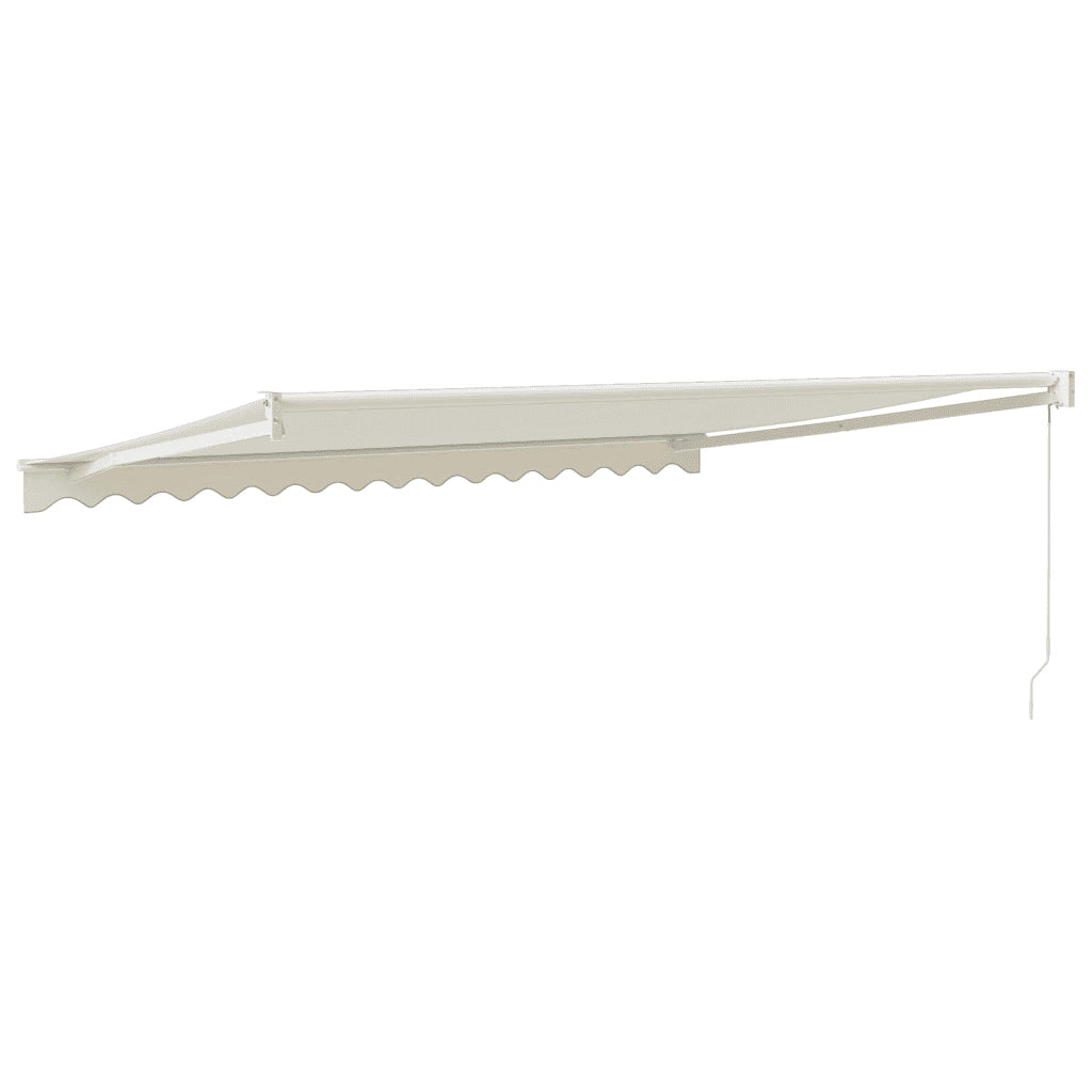 Tenda da Sole Retrattile Crema 4,5x3 m in Tessuto e Alluminio 3154429
