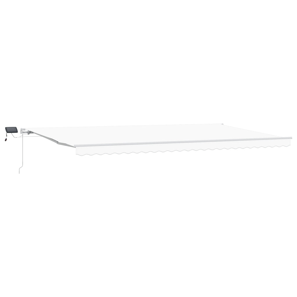 Tenda Retrattile Manuale con LED Bianca 600x300 cm