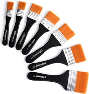 Set di pennelli per vernice piatta - 7 pezzi per vernici gesso vernici acriliche vernici olio aquarello