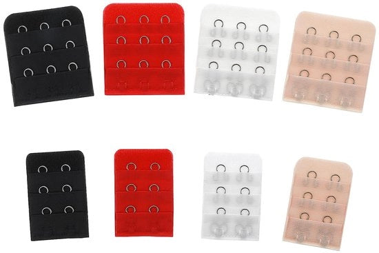 Estensioni Seno 8 pezzi - BH Estensore 2/3 Haken - Cintura Estensibile morbida/comfortevole - Poliestere/acciaio inossidabile - Ideali per la gravidanza/comfort