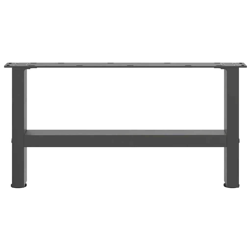 Set di 2 gambe robuste e regolabili per tavolino da caffè 70 x 30 cm in acciaio antracite 02_0057510