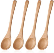 Set di 4 Lepeli in Legno di Lotus - Colorazione Lichtbruin - Utensili da Cucina - Duraturo e Resistenti - Ideali per Mescolare e Servire