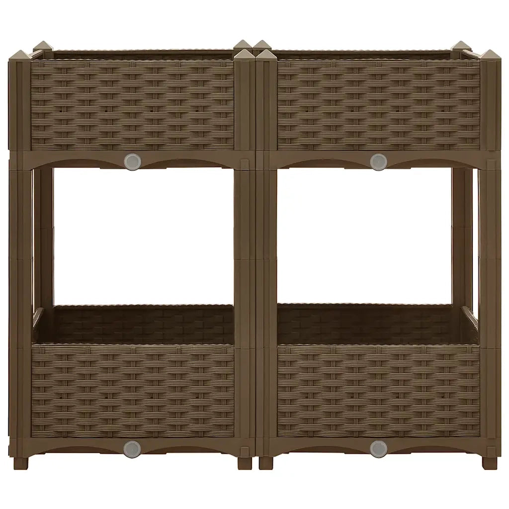 Fioriera | Cassetta per fiori | Vaso Rialzata 80x40x71 cm in Polipropilene