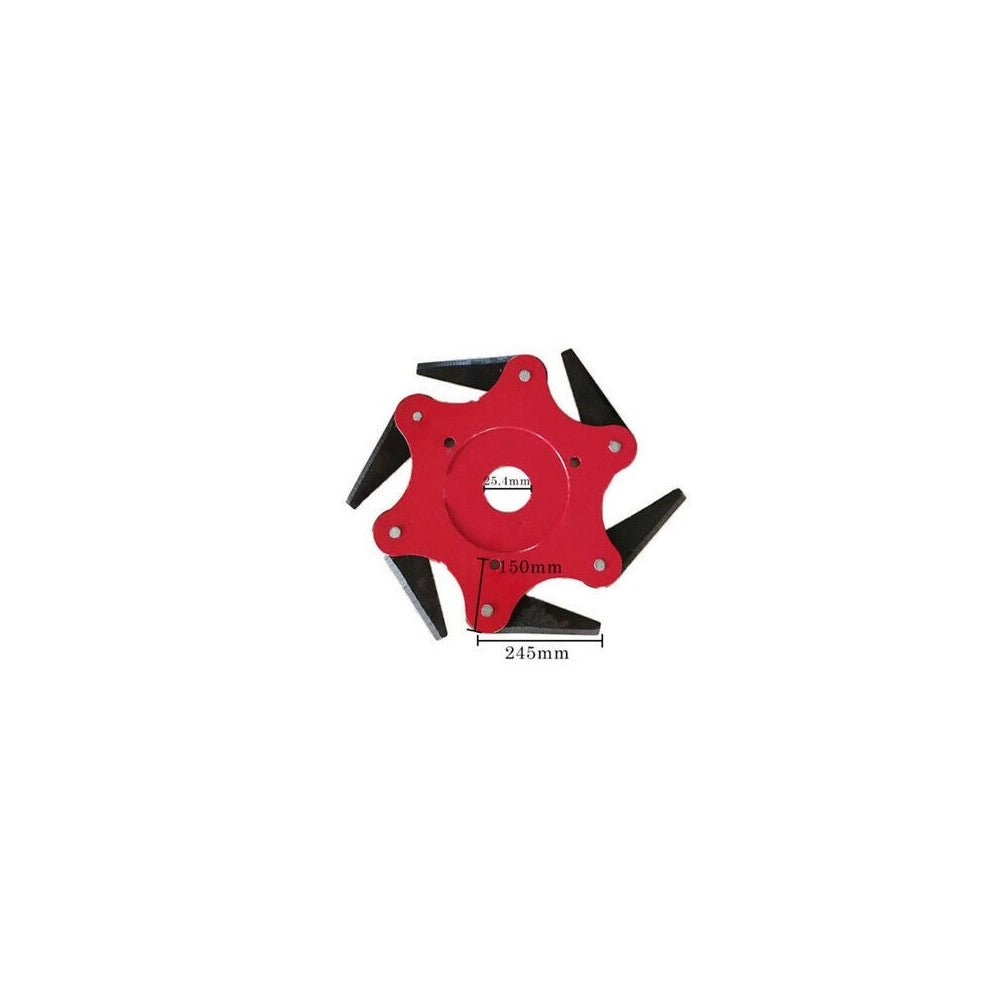 Trade Shop - Testina Ricambio Per Rasaerba Con 6 Lame In Acciaio Catena Decespugliatore Erba -