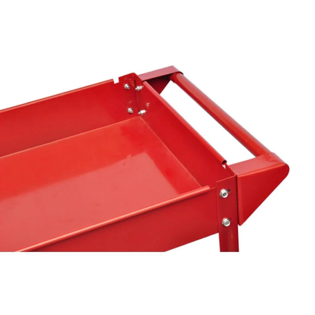 Carrello da officina rosso con capacità di carico di 100 kg per attrezzi da garage officina e fai da te (3402077)