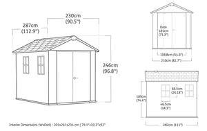 Casetta Box da Giardino Keter Apex 759/975 in Resina Effetto Legno Noce