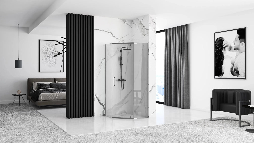 Cabina Doccia Axin Chrom 90x90 con piatto doccia Diamond