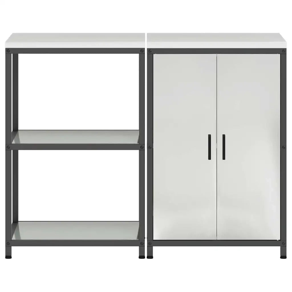 Set di Pensile da cucina | Stoccaggio per Cucina HATTEM 2 pz Argento
