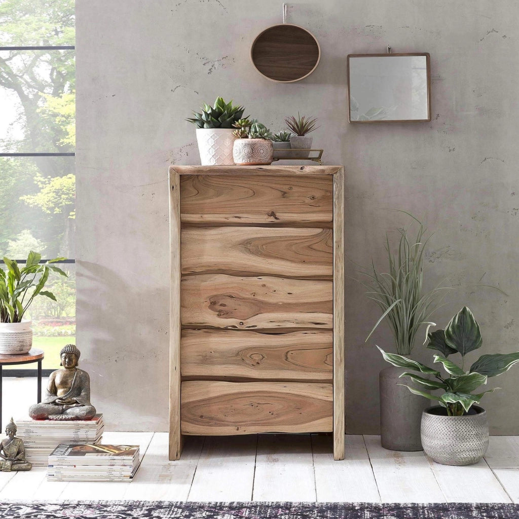 Cassettiera in legno di acacia - BECKETT