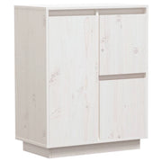 Buffet credenza cassettiera armadio mobile contenitore organizer per cucina soggiorno salotto 60 x 34 x 75 cm legno massello di pino bianco 02_0030348