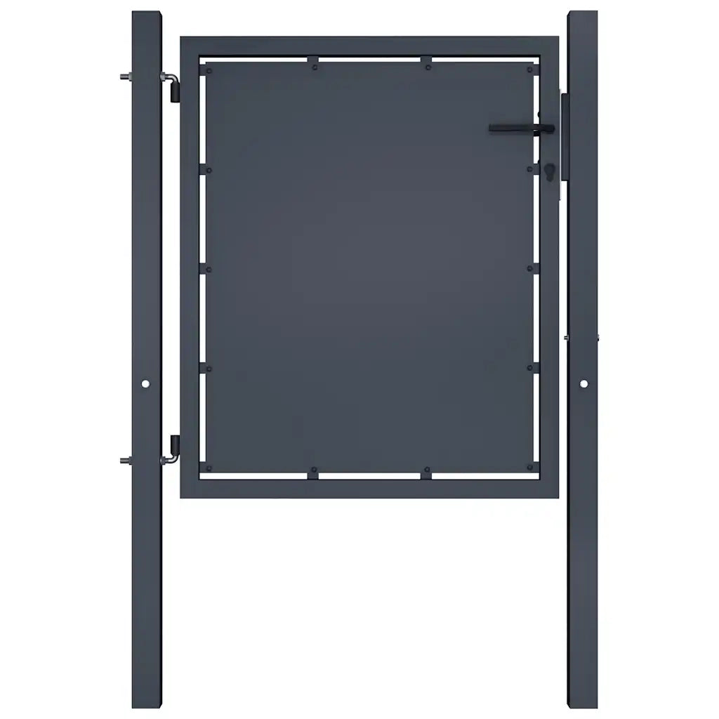 Cancello da Giardino in Acciaio 100x75 cm Antracite