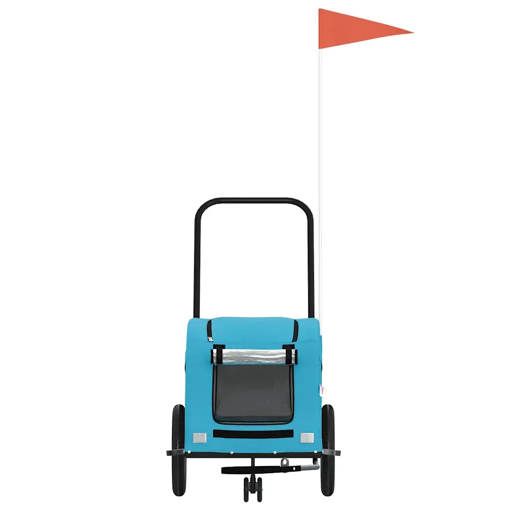 Rimorchio da Bici per Animali Blu Oxford e Ferro 93974