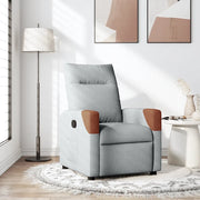 Divano Sedia-Poltrona Reclinabile in Tessuto Grigio Chiaro 630512