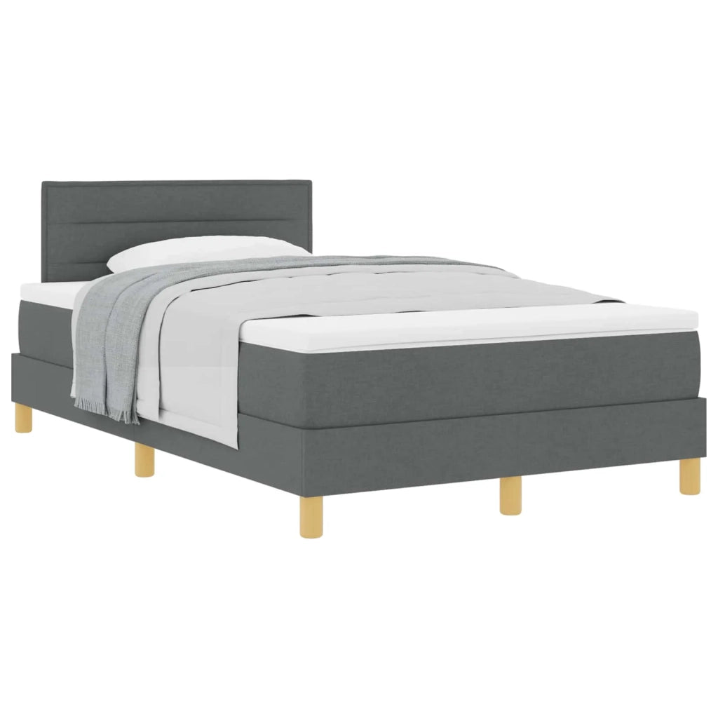 Letto a molle con cuscino Grigio scuro 120 x 190 cm Tessuto 3338826
