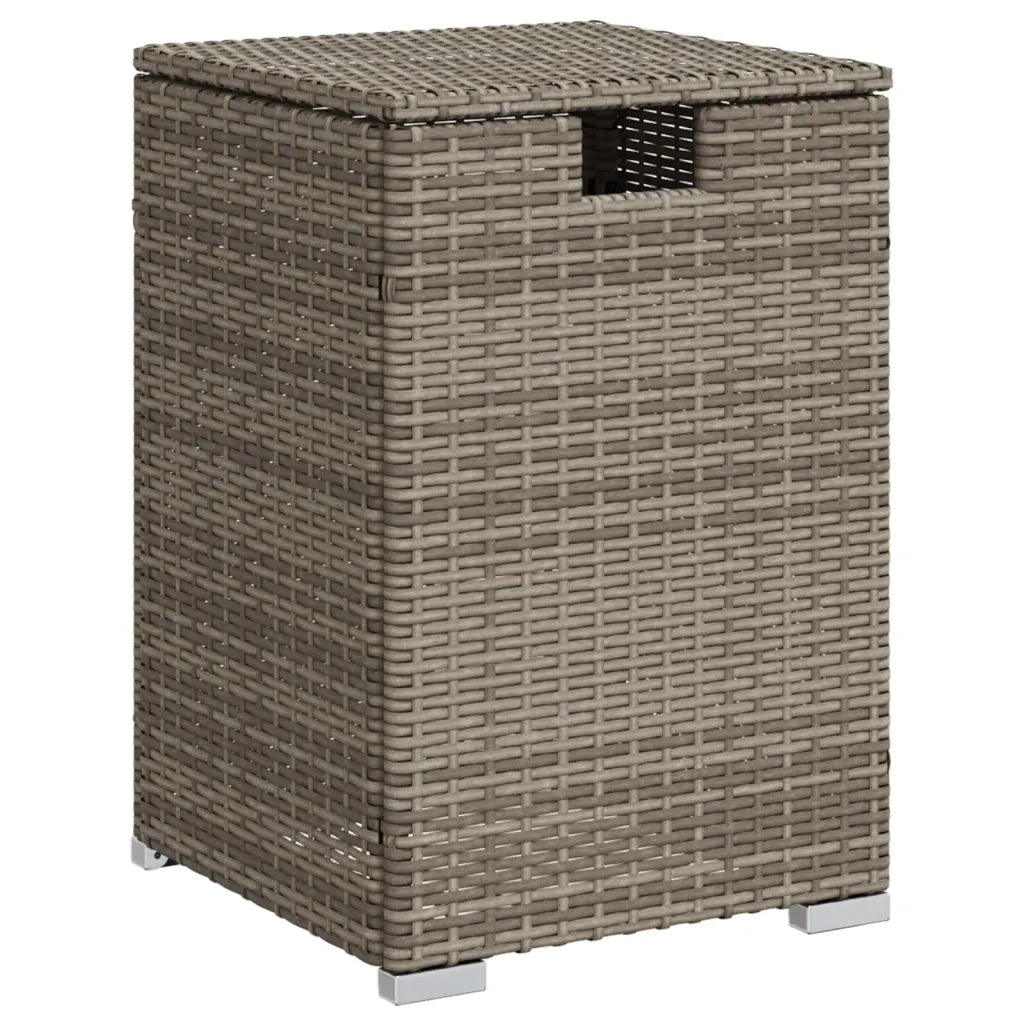 Tavolino da Giardino | Tavolo Copri Serbatoio Propano Grigio 40x40x60 cm in Polyrattan
