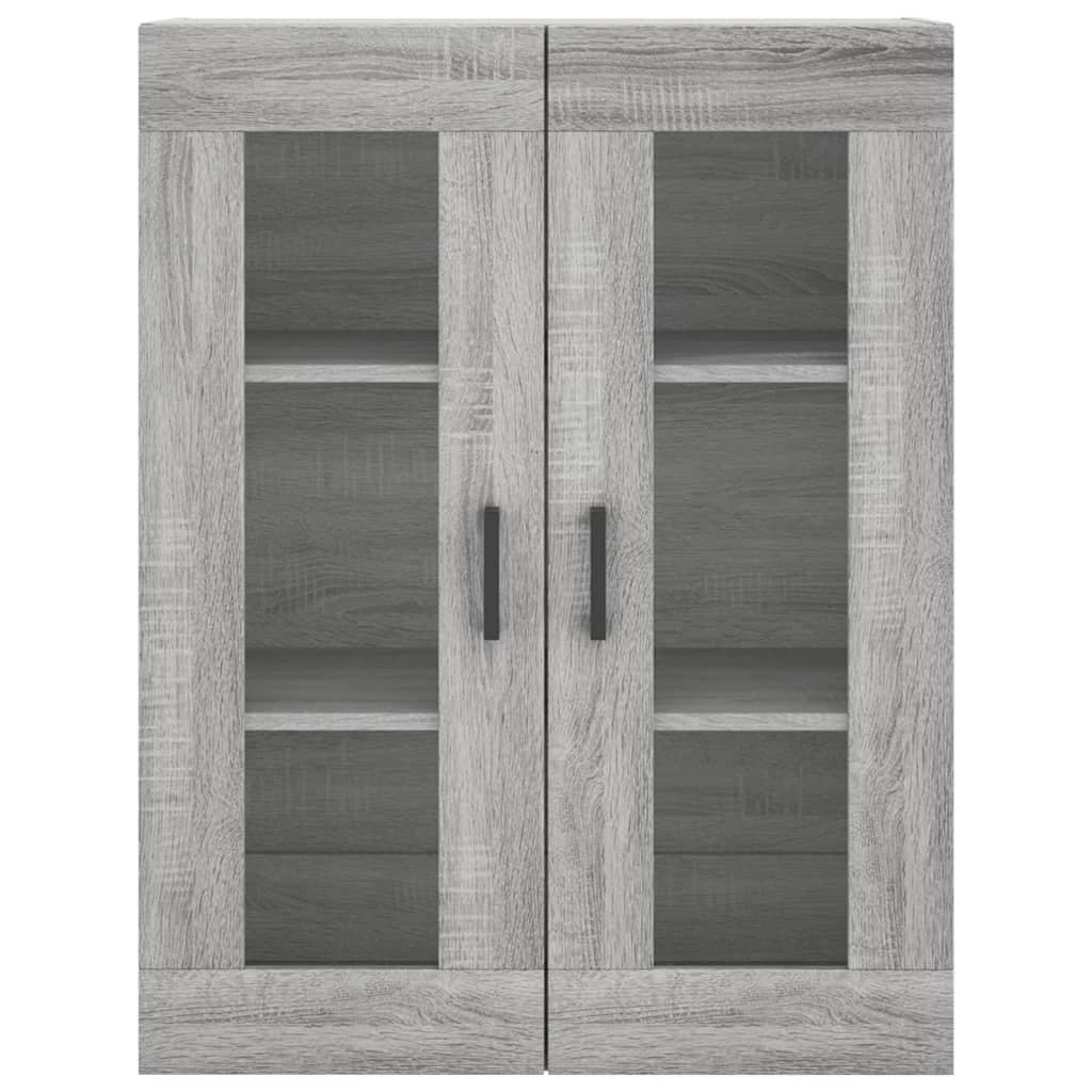 Buffet credenza cassettiera armadio mobile contenitore organizer cucina soggiorno salotto rovere Sonoma alto 69,5 x 34 x 180 cm legno ingegnerizzato grigio 02_0035454