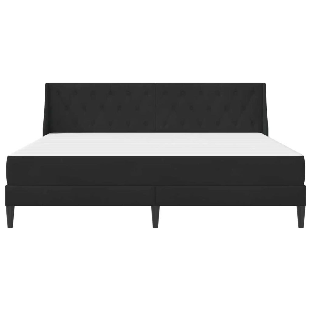 Struttura letto con materasso Nero 200 x 200 cm Velluto 3414823