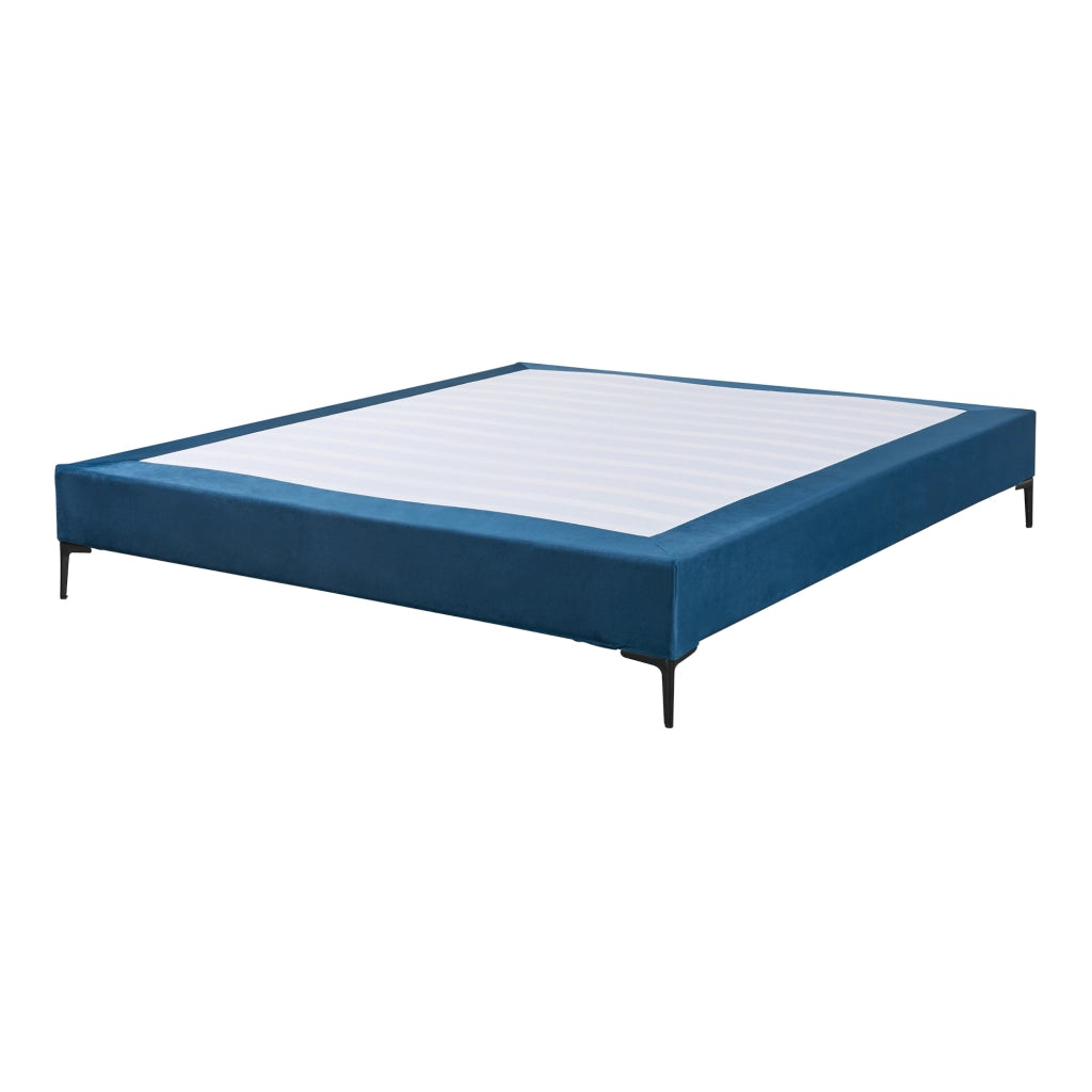 Letto Matrimoniale Lilla 180x200 cm con Fodera Protettiva - Blu [en.casa]
