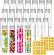 24 reagenzori in plastica da 110 ml - trasparenti - chiusura a vite - vaso di fiori - decorazioni - caramelle - piante - matrimonio