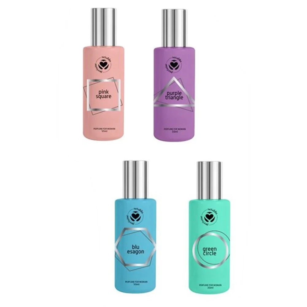 Trade Shop - Set 24 Pz Profumo Per Donna Da 30 Ml Polygonal Essence Mix Di 4 Fragranze 032701 -