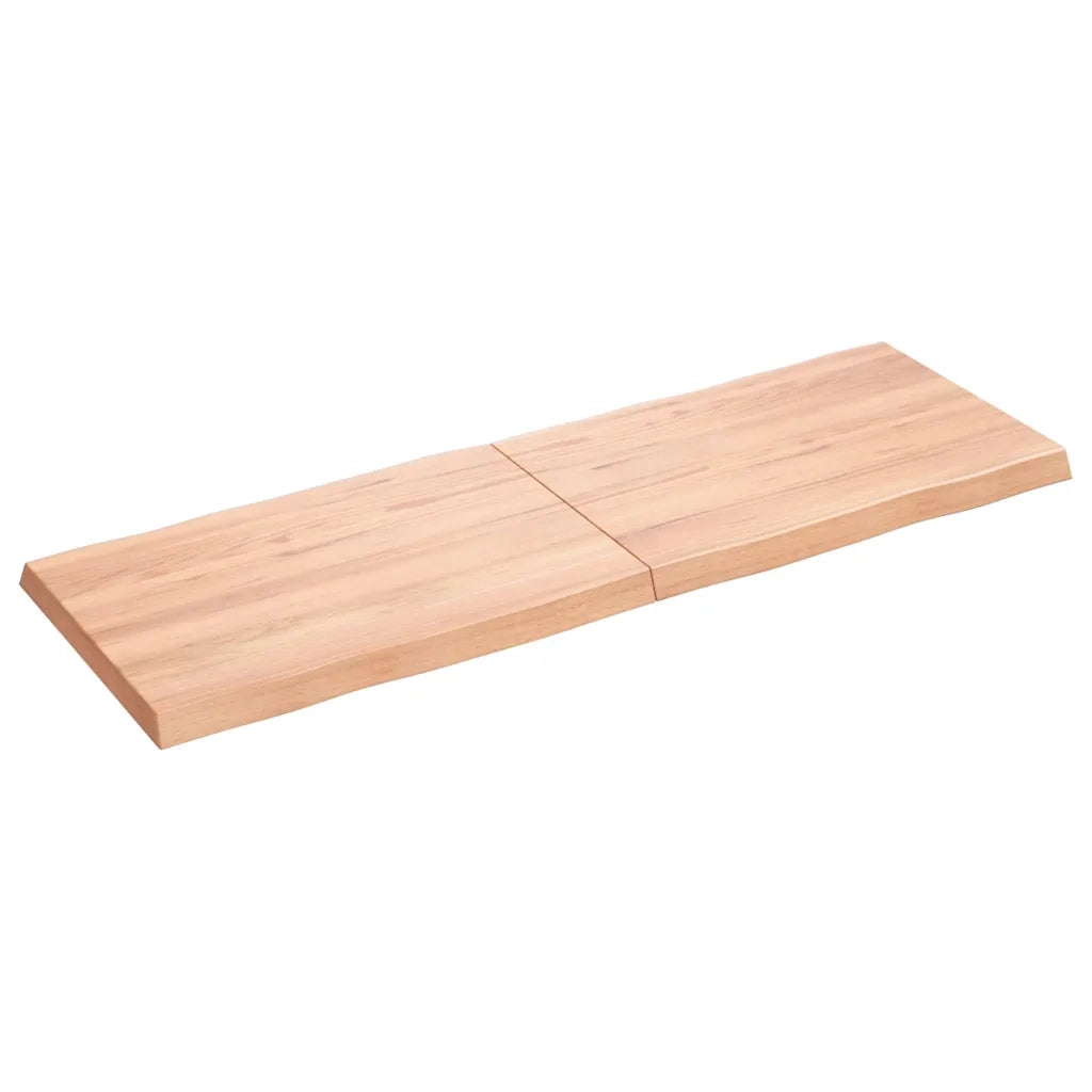 Piano Tavolo Marrone Chiaro 120x40x(2-4) cm Rovere Non Trattatocod mxl 119644