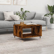 Tavolino da Salotto Rovere Fumo 60x50x40 cm Legno Multistrato 829249