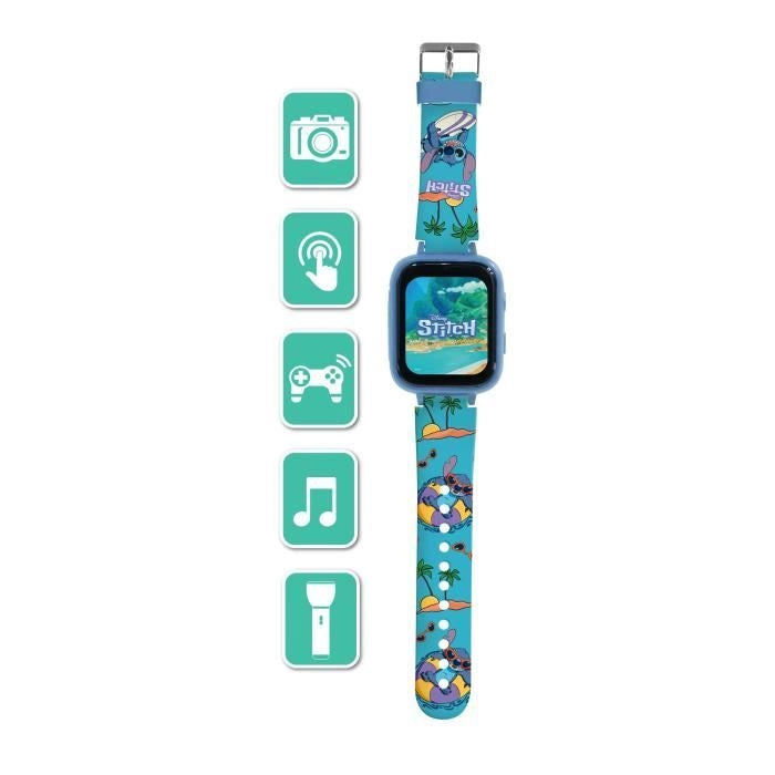 Orologio con schermo a colori Stitch con fotocamera e scheda di memoria da 8 GB