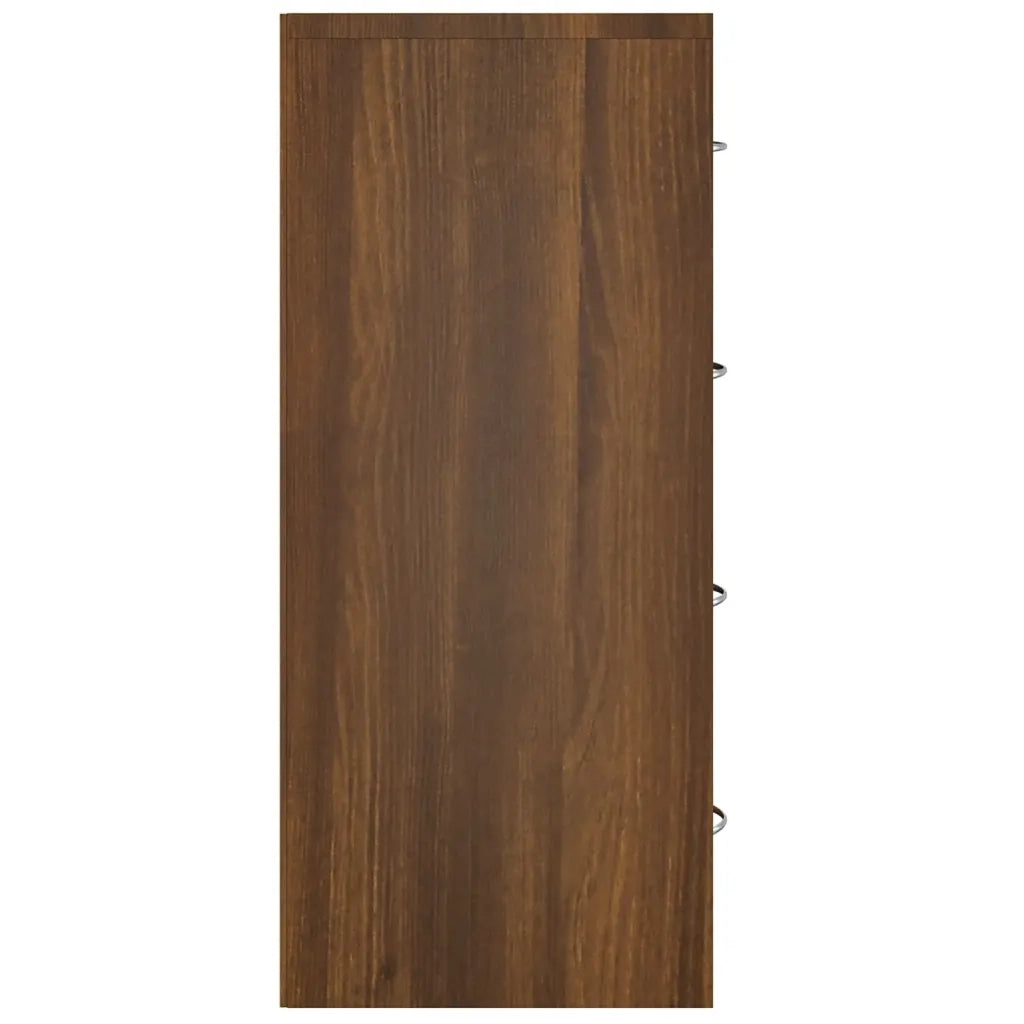 Credenza con 4 Cassetti 60x30,5x71 cm Rovere marrone 342582