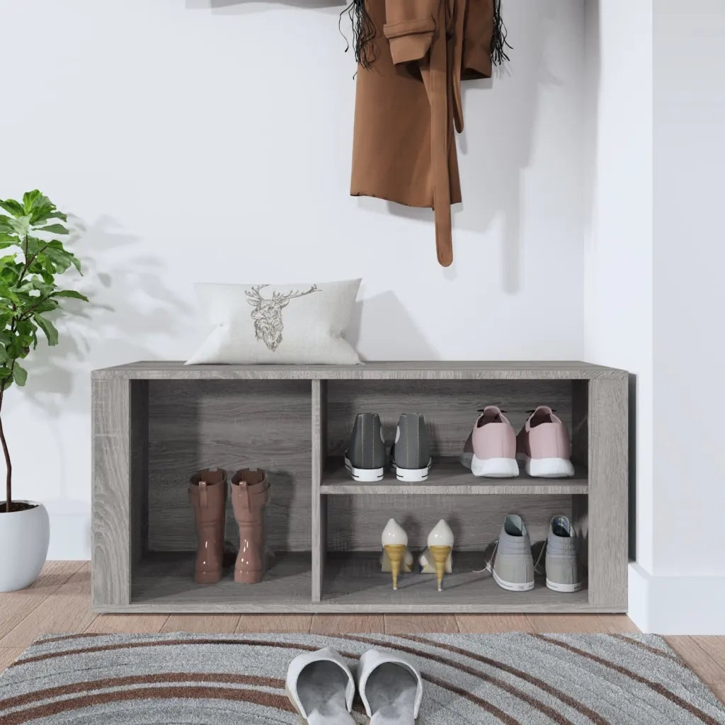 Scarpiera | Mobile per scarpe Grigio Sonoma 100x35x45 cm in Legno Multistrato