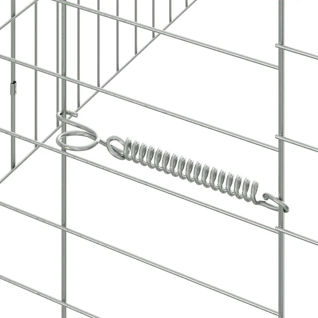 Gabbia per Conigli Argento 100 x 78 x 78 cm Acciaio zincato