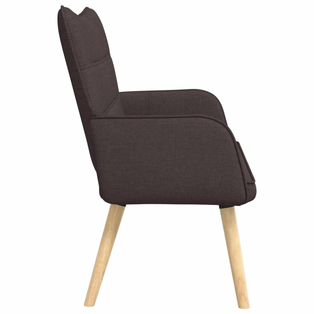 Sofa a Due Posti Marrone Scuro 115 x 61 x 87 cm Tessuto