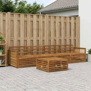 Set di divani da esterno 5 pz Naturale Legno di Acacia Massello 3382997