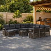 Set Divano da Giardino 13 pcs Grigio polyrattan 3435920